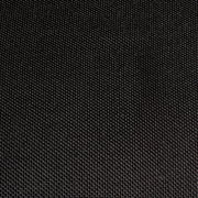 Nahaufnahme eines schwarzen Stoffes mit feiner Webstruktur, von oben betrachtet.