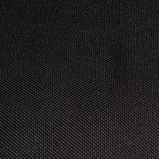 Nahaufnahme eines schwarzen Stoffes mit feiner Webstruktur, von oben betrachtet.