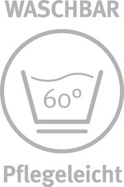 Symbol für waschbar bei 60 Grad, pflegeleicht, Vorderansicht