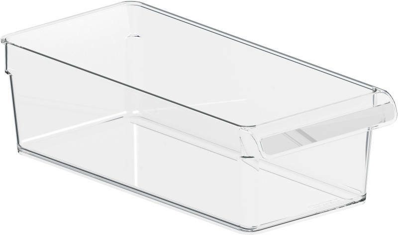 Transparenter Kühlschrankorganizer mit 3,1 l Fassungsvermögen, seitliche Perspektive