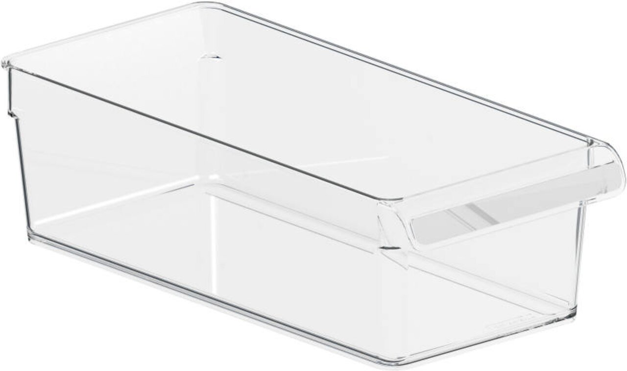 Transparenter Kühlschrankorganizer mit 3,1 l Fassungsvermögen, seitliche Perspektive