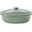 Römertopf Brot-Frischetopf Grüner ovaler Brot Frischetopf mit Deckel, seitliche Perspektive