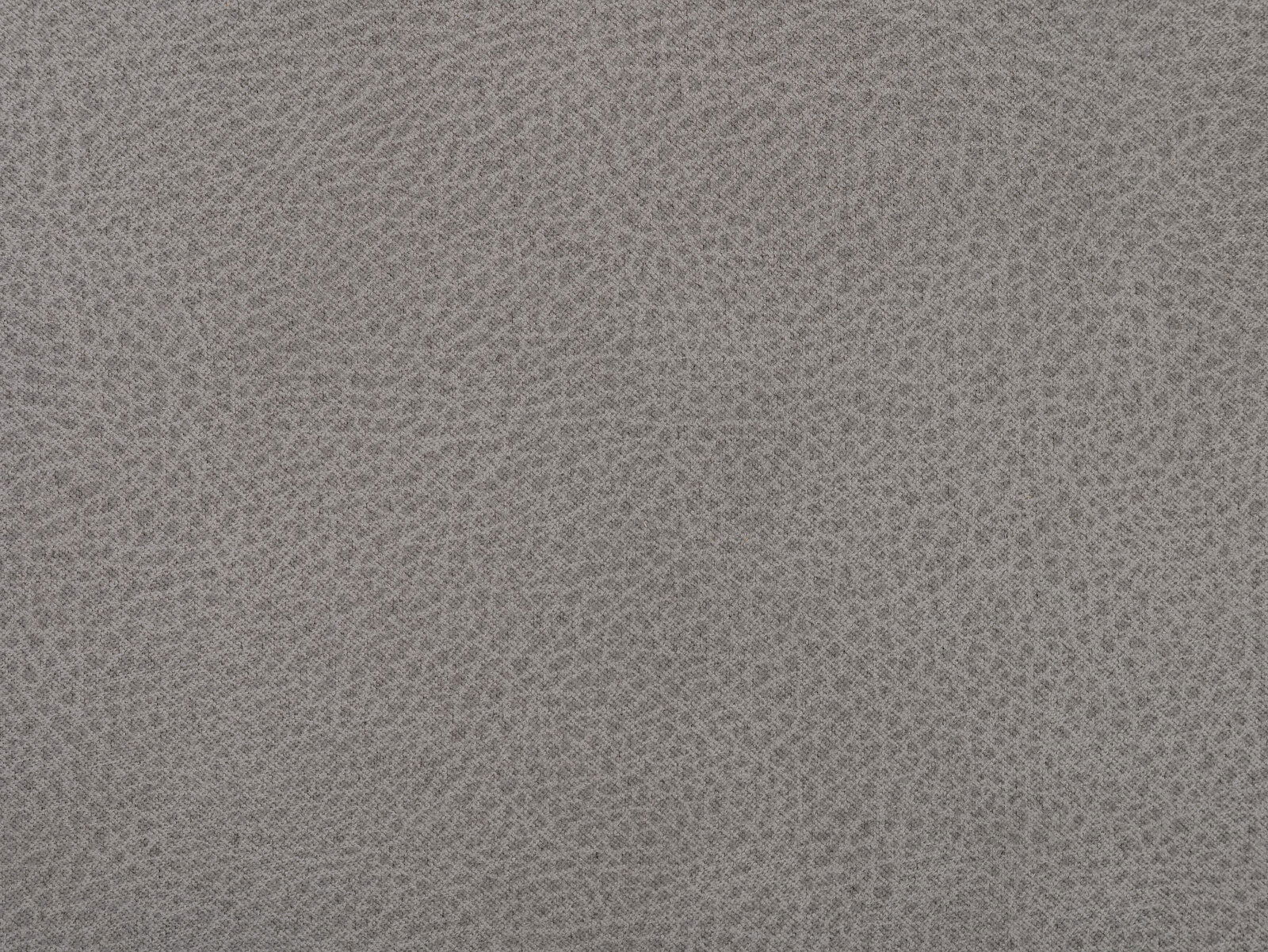 Nahaufnahme eines grauen Stoffmusters mit feiner Textur, Draufsicht
