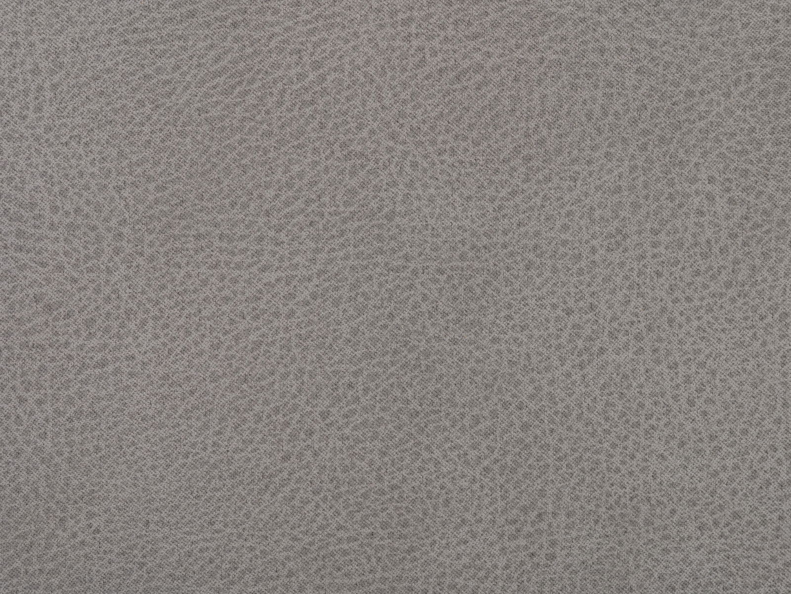 Nahaufnahme eines grauen Stoffmusters mit feiner Textur, Draufsicht