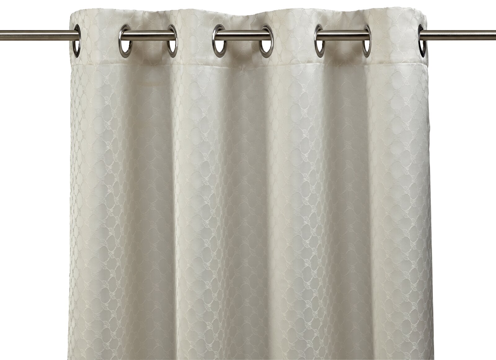 JOOP! Ösenvorhang J!Allovers Ösenvorhang in natürlichem Farbton mit dezentem Muster, frontal aufgenommen.