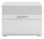 Weiße Garderobenkombination mit Schublade, Frontansicht