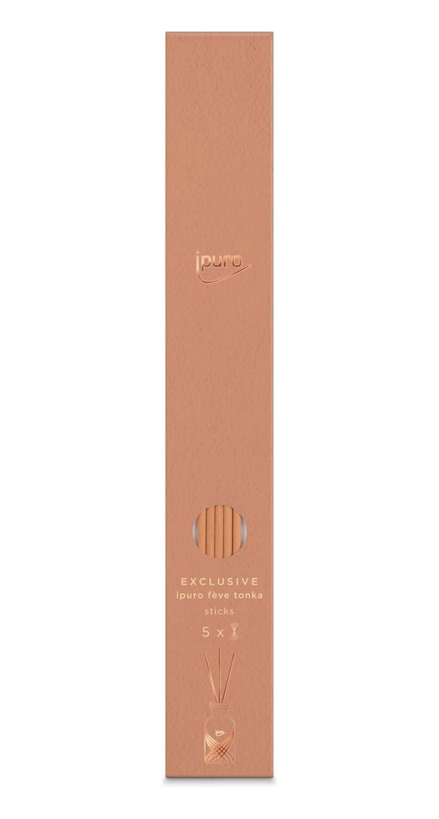 Verpackung der ipuro Exclusive Fève Tonka Duftstäbchen, frontal abgebildet