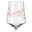Weinglas mit floralem Design und dem Schriftzug 'Enjoy your day', Vorderansicht