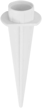 Weißer Kunststoff-Erdspieß für Solarleuchte, Ansicht von oben