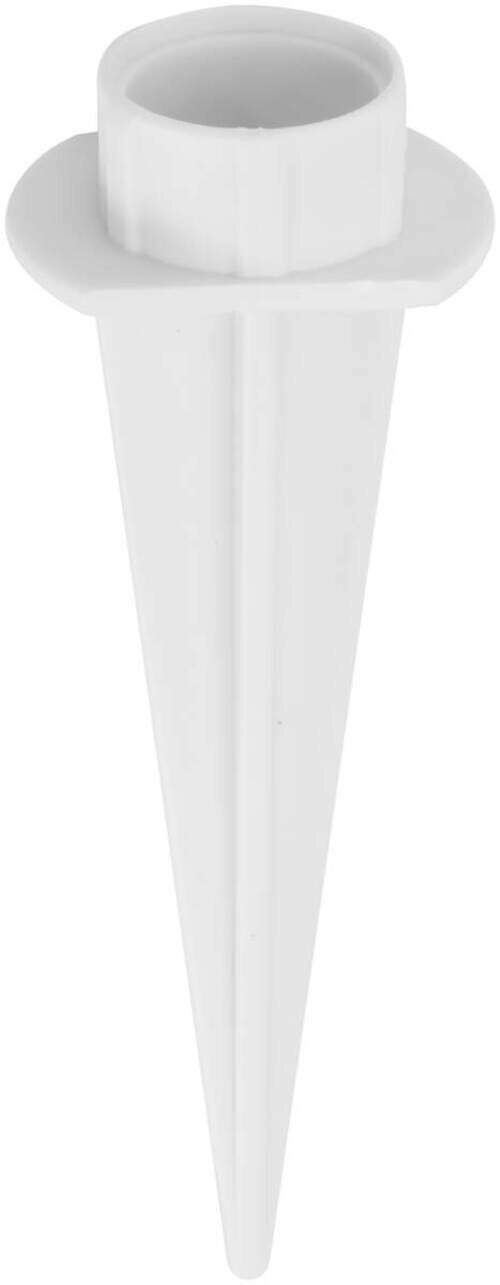 Witte kunststof grondpen voor een zonne-lamp, bovenaanzicht