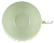 Koffiekopje met melk 0,35 l in zachtgroen, gezien van bovenaf