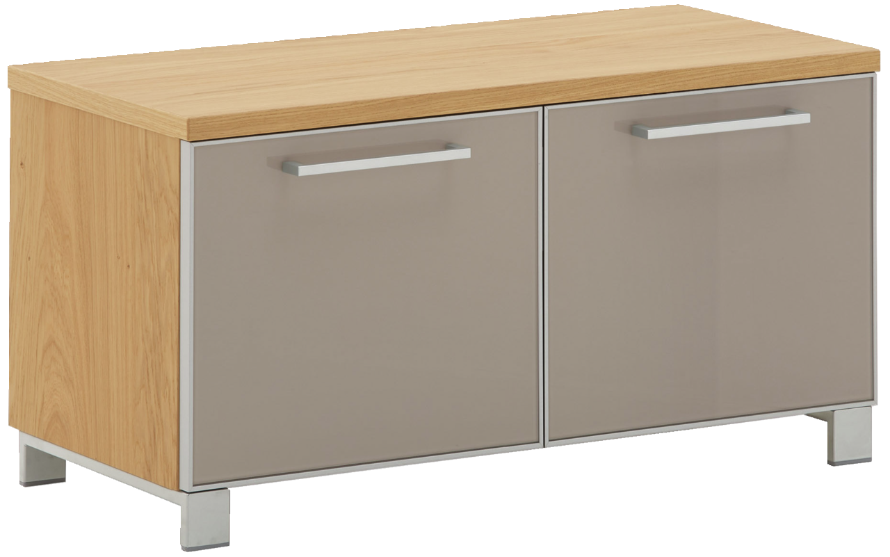 VOSS Garderobenbank SANTINA Garderobenbank aus Holz mit zwei Türen, seitliche Perspektive