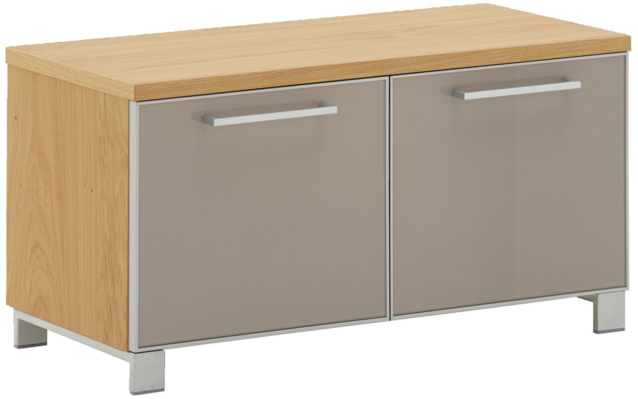 VOSS Garderobenbank SANTINA Garderobenbank aus Holz mit zwei Türen, seitliche Perspektive