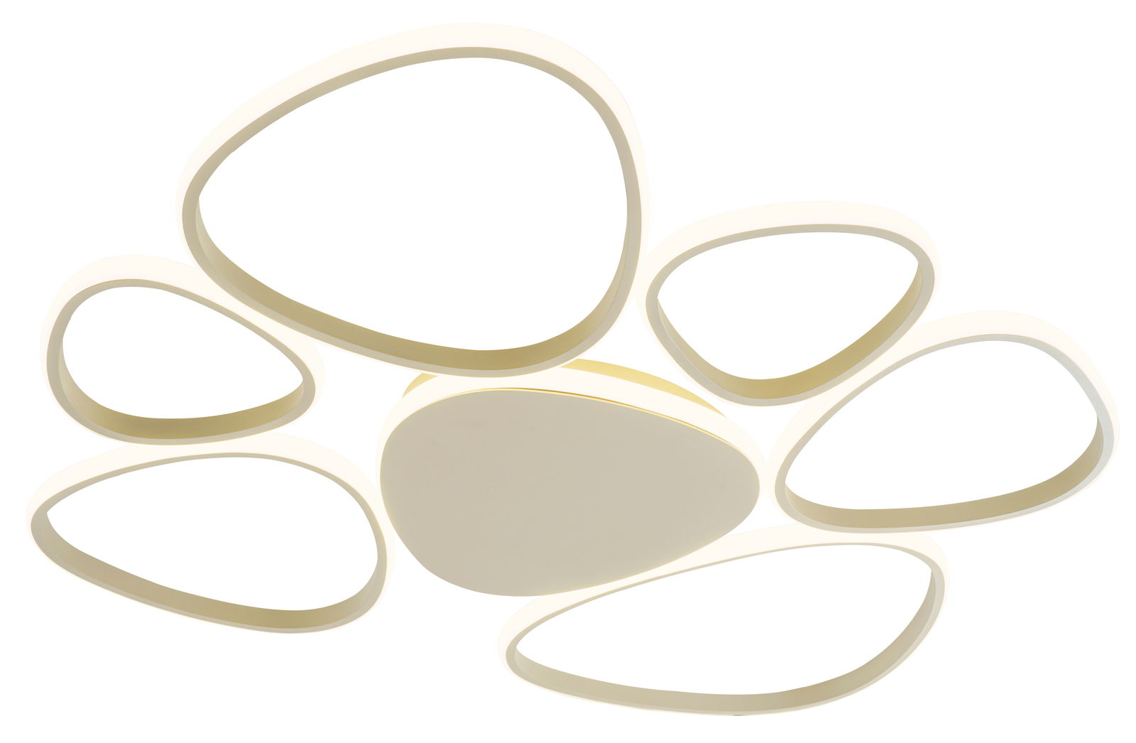 Novel LED-Deckenleuchte Moderne LED-Deckenleuchte mit organischen Formen, Ansicht von unten