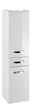 XORA Midischrank BOLOGNA Weißer Midischrank mit zwei Schubladen und einer Tür, seitliche Perspektive