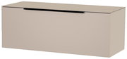 Beiges Hänge-Lowboard aus seitlicher Perspektive