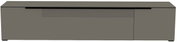 Frontansicht eines modernen, grauen XL TV-Lowboards der Serie BORMIO mit klaren Linien und minimalistischen Design.
