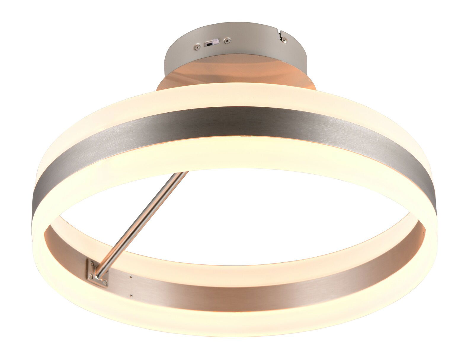 Trio Leuchten Deckenleuchte DIOS Moderne Deckenleuchte aus Metall und Kunststoff, seitliche Perspektive