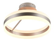 Moderne Deckenleuchte aus Metall und Kunststoff, seitliche Perspektive