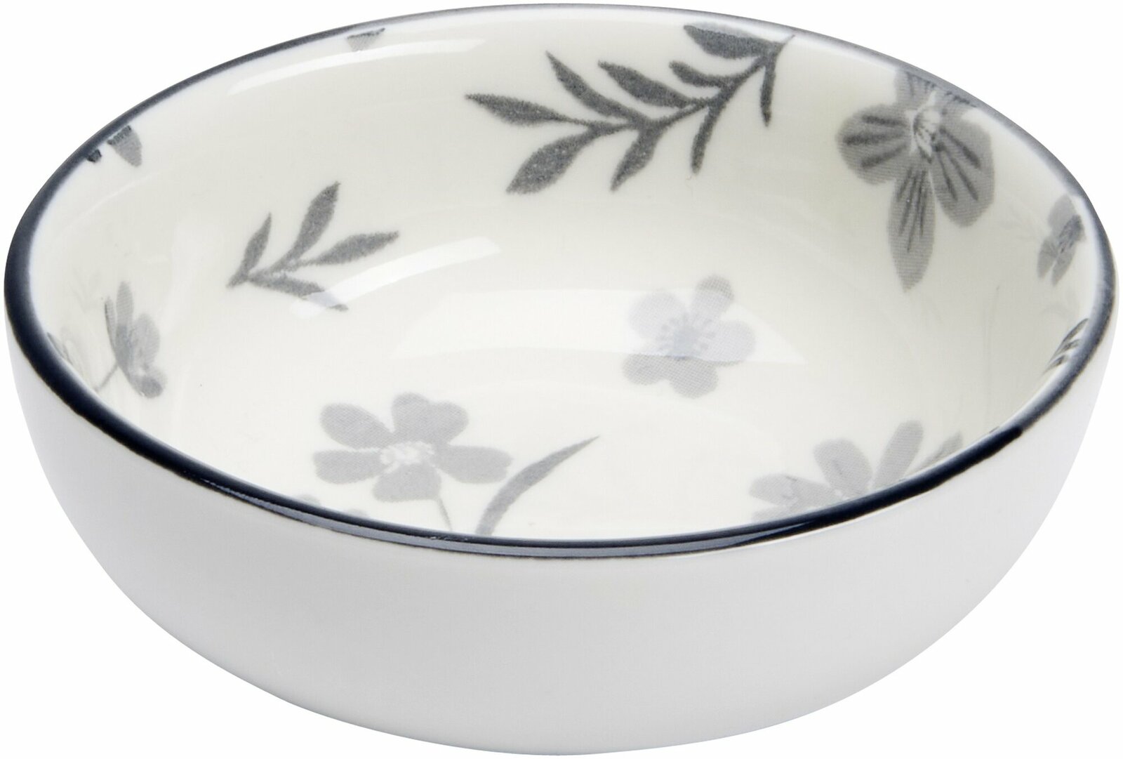 Dipschale Sendai Blume 8cm mit floralem Muster, seitliche Perspektive