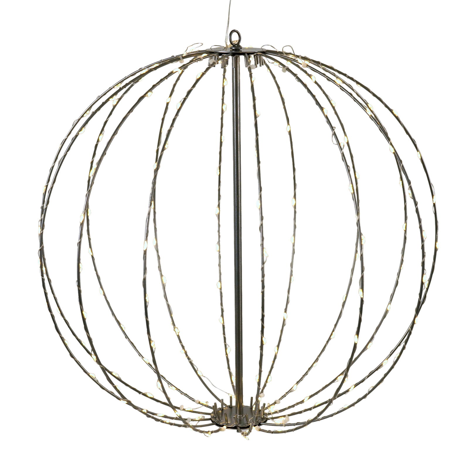 Faltbarer LED-Ball mit 252 LEDs, seitliche Perspektive