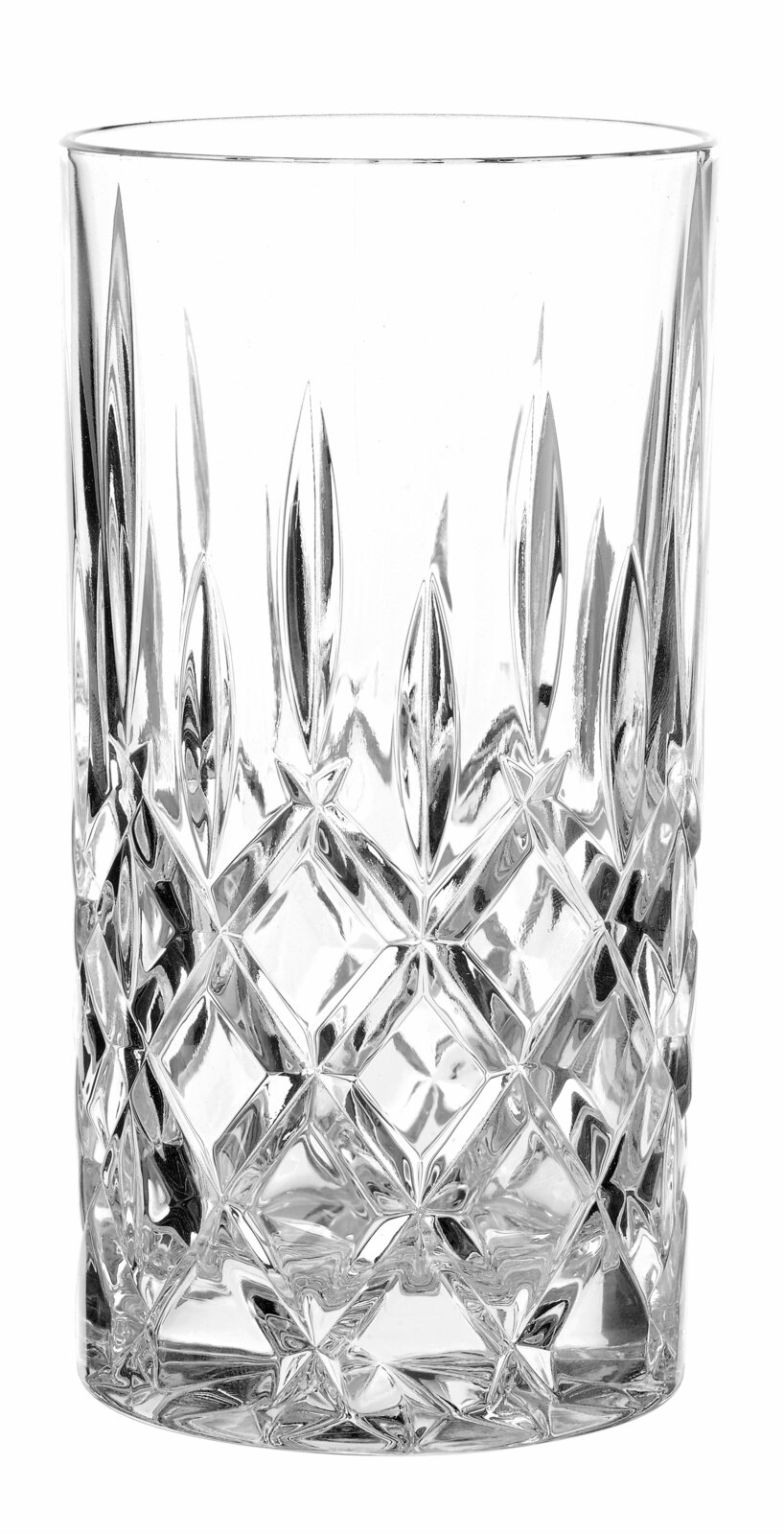 Nachtmann vaas/lantaarn NOBLESSE Kristallklare Vase oder Windlicht mit elegantem Schliffmuster, seitliche Perspektive