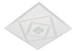 Moderne LED-Deckenleuchte in geometrischem Design, Draufsicht