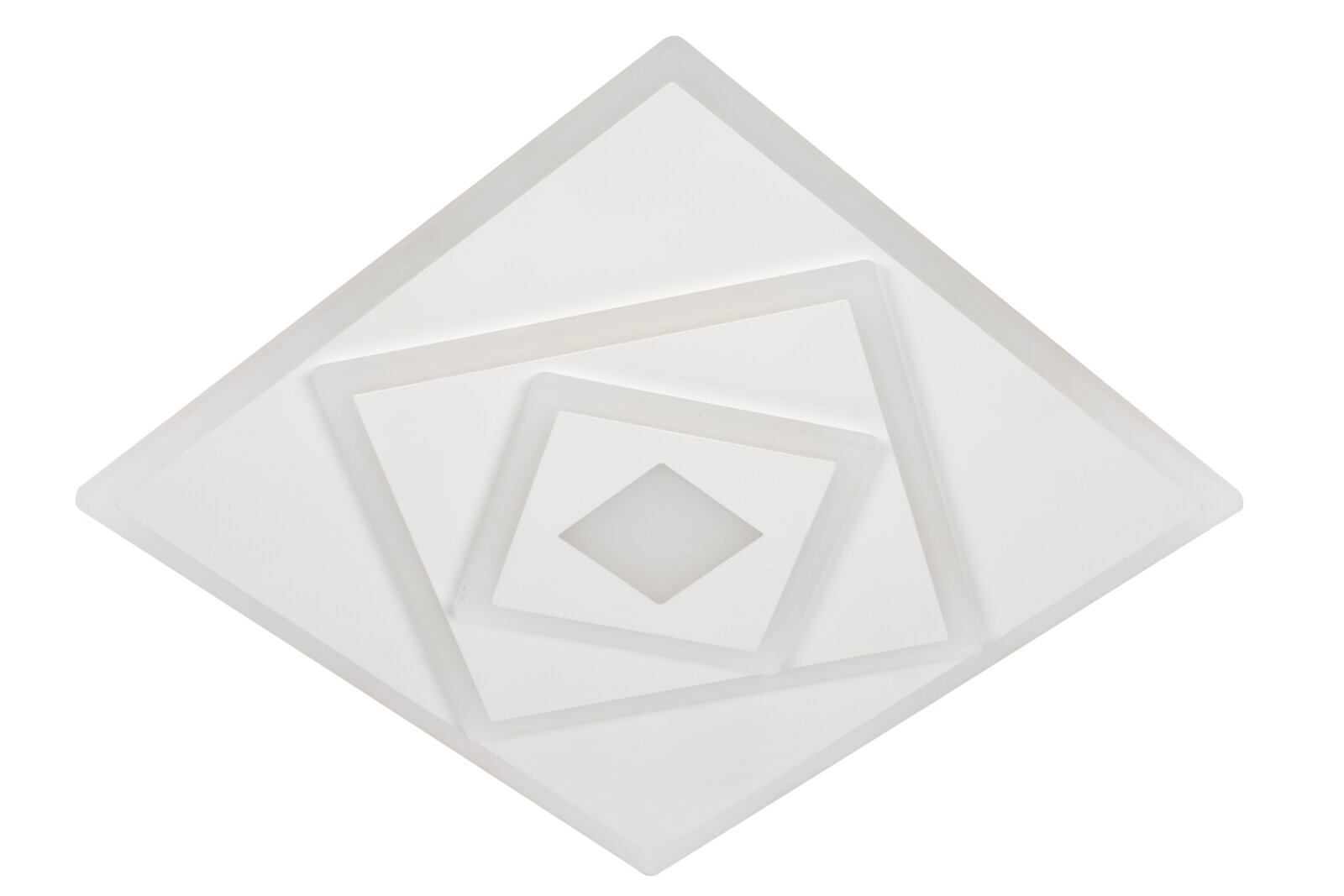 Moderne led-plafondlamp met een geometrisch ontwerp, bovenaanzicht