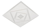 Moderne led-plafondlamp met een geometrisch ontwerp, bovenaanzicht