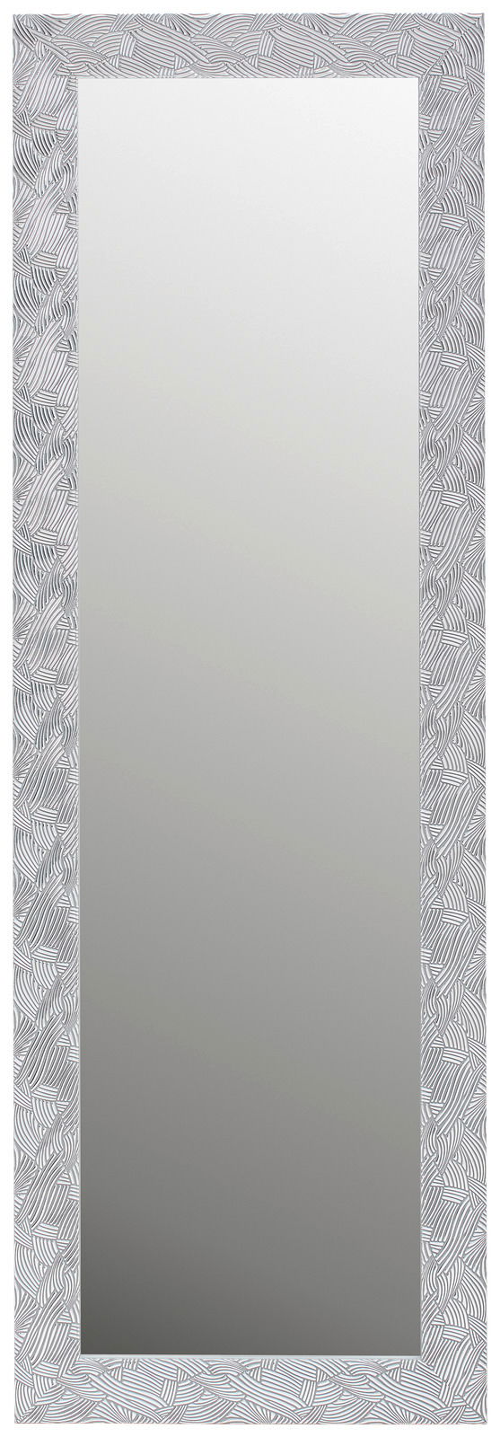 Rechteckiger Spiegel mit dekorativem Rahmen in Blattmuster, frontal abgebildet.