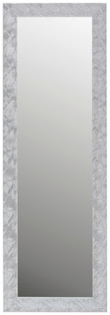 Rechteckiger Spiegel mit dekorativem Rahmen in Blattmuster, frontal abgebildet.