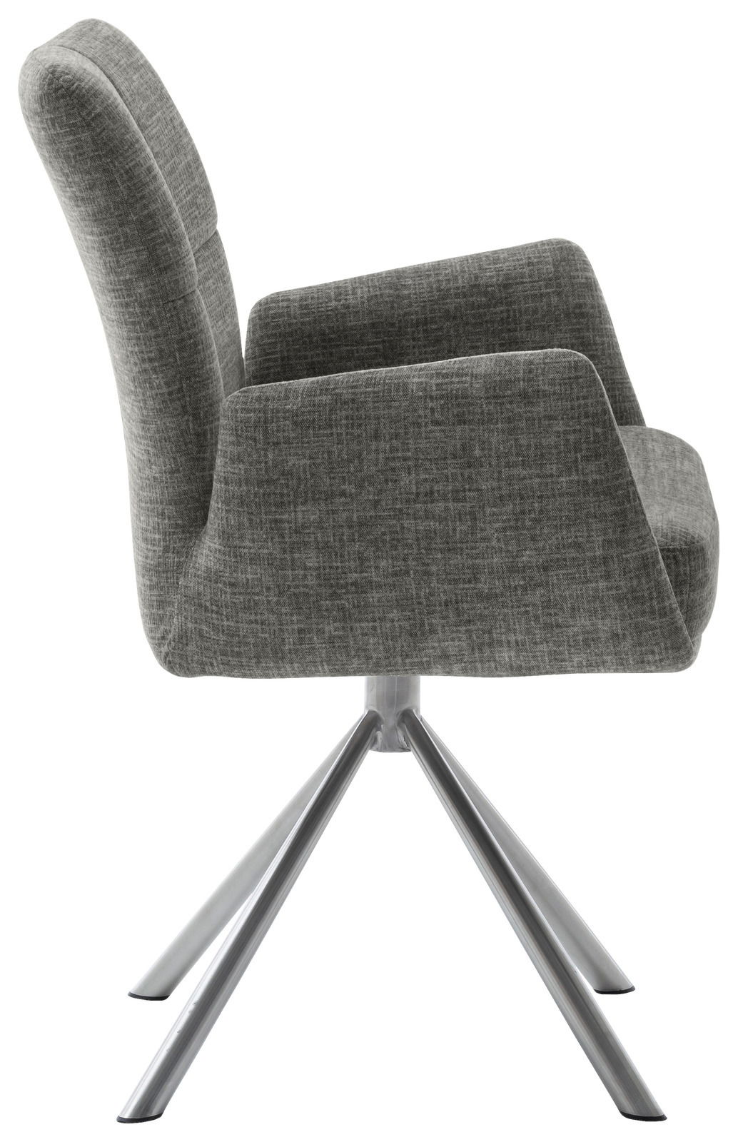 Novel Sessel MORELLA Grauer Sessel mit Metallbeinen, Seitenansicht