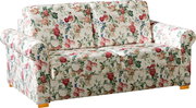 Blumiges Funktionssofa mit floralem Muster, Vorderansicht