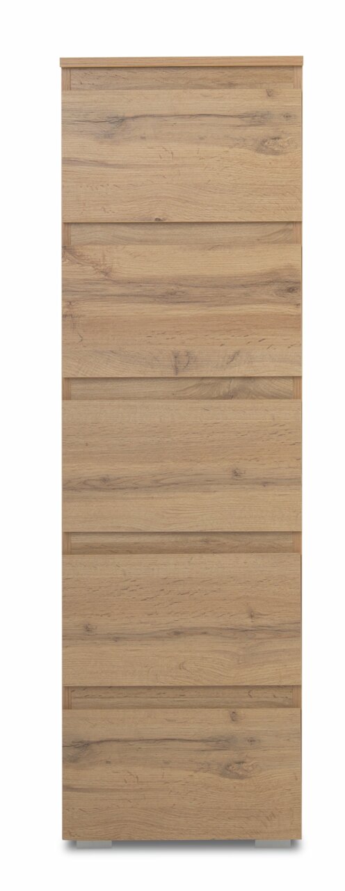 Holzkommode mit fünf Schubladen, frontale Ansicht