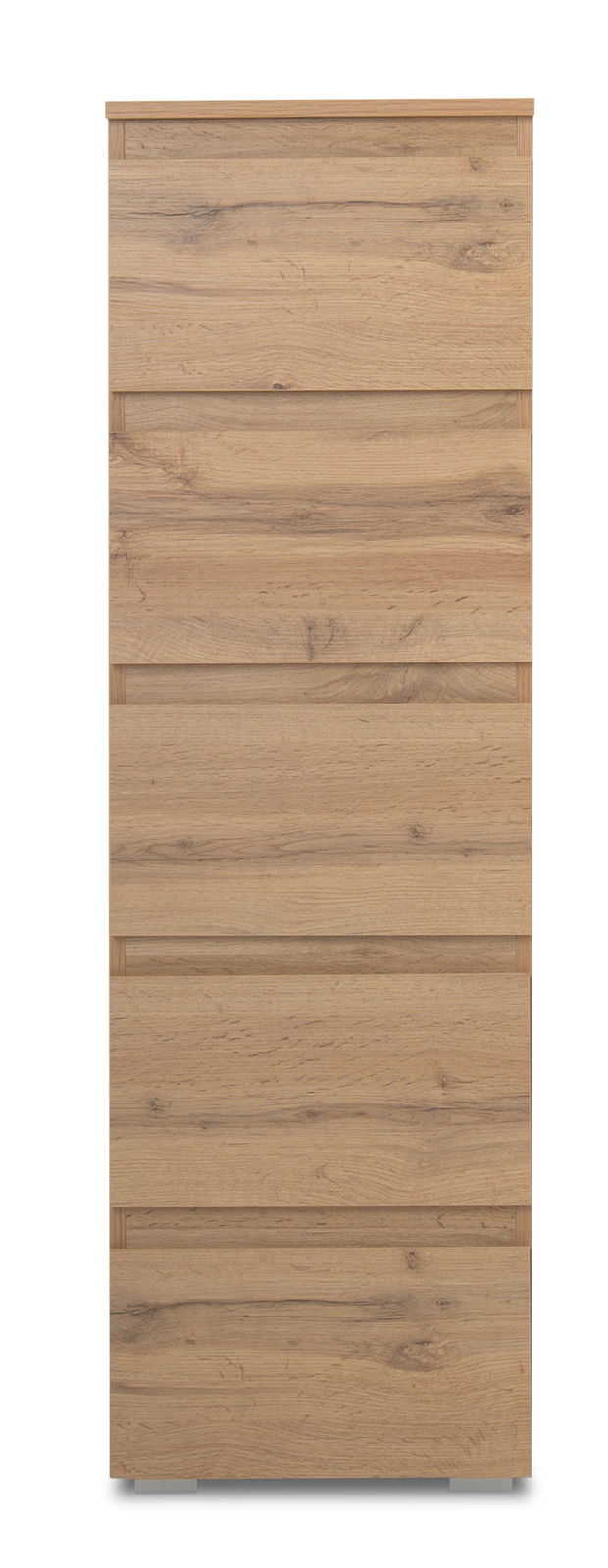 Holzkommode mit fünf Schubladen, frontale Ansicht