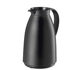 Schwarze, matte Isolierkanne mit einem Liter Fassungsvermögen, seitliche Perspektive