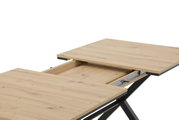 Esstisch aus Holz mit ausziehbarer Funktion, seitliche Perspektive