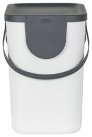 Recycling-Müllsystem 25L mit grauem Deckel und Tragegriff, Frontalansicht