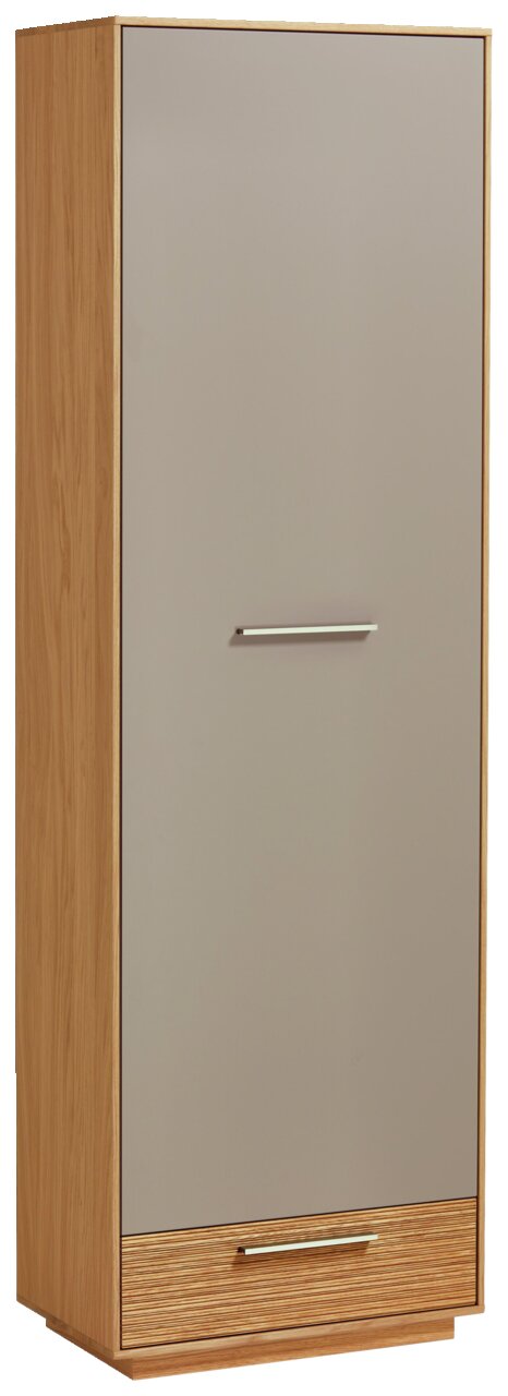 VOSS Dielenschrank LOVENO Dielenschrank aus der Serie LOVENO von VOSS in Holzoptik mit grauer Tür, Frontalansicht