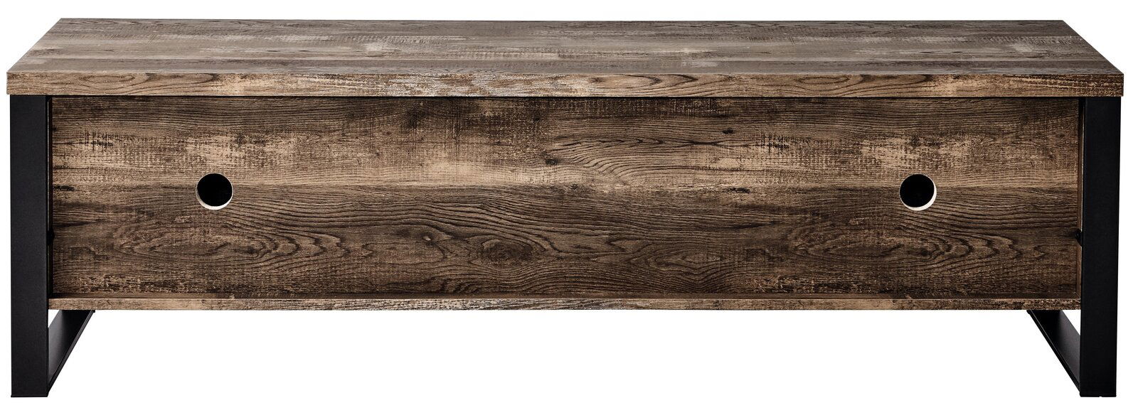 TV-Möbel aus Holz mit rustikaler Optik, Frontansicht