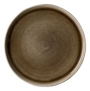 Brauner Speiseteller mit 27,5 cm Durchmesser, Ansicht von oben