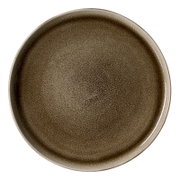 Brauner Speiseteller mit 27,5 cm Durchmesser, Ansicht von oben