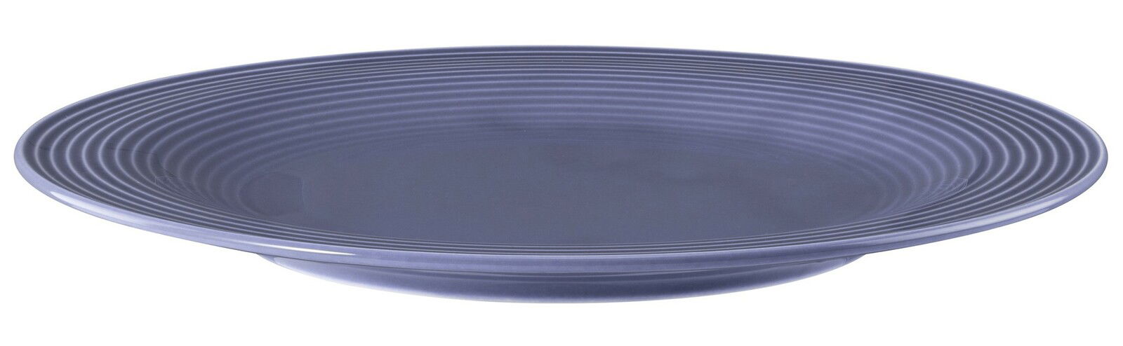 Seltmann Weiden Frühstücksteller BEAT Blauer Frühstücksteller, rund, 23 cm, mit geriffeltem Rand, seitliche Perspektive