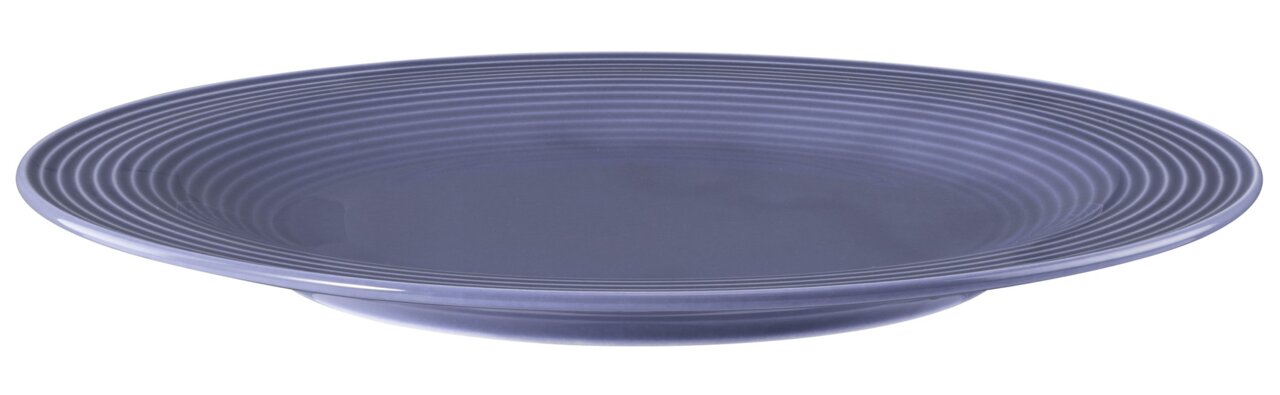 Seltmann Weiden Ontbijtbord BEAT Blauw ontbijtbord, rond, 23 cm, met geribbelde rand, zijaanzicht