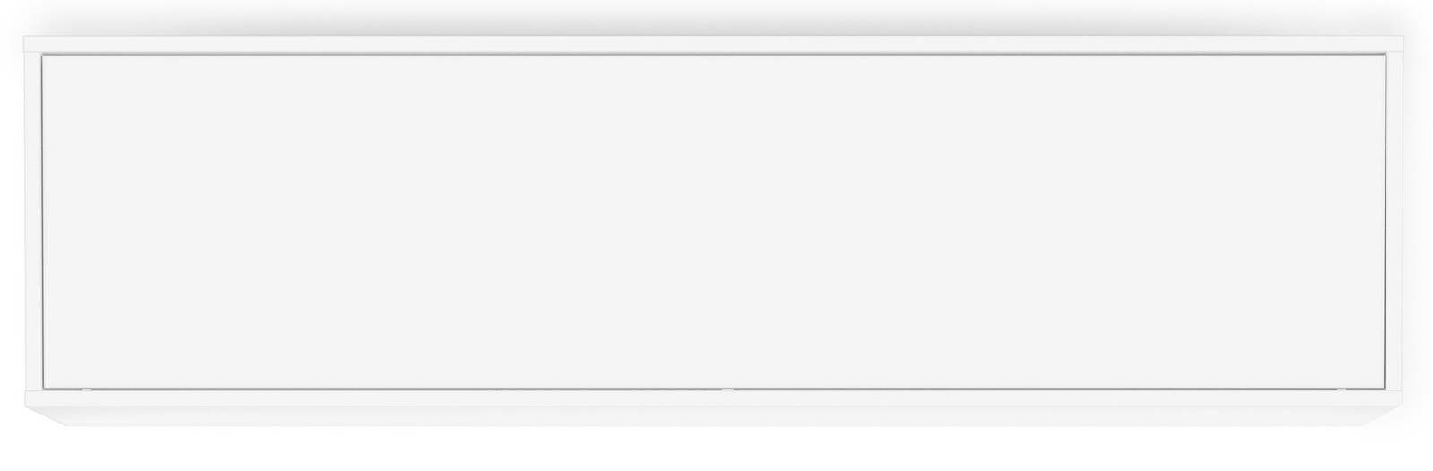 Weißes Hängeelement aus der Frontalperspektive