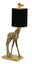 Light&Living Tischleuchte GIRAFFE Goldene Tischleuchte in Form einer Giraffe mit schwarzem Lampenschirm, seitliche Perspektive