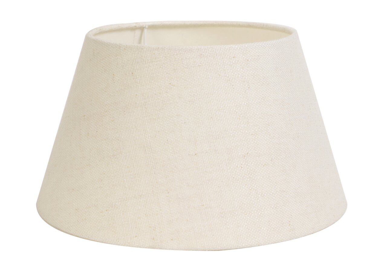 Light&Living Lampenschirm Beiger, runder Lampenschirm aus Stoff, seitliche Perspektive