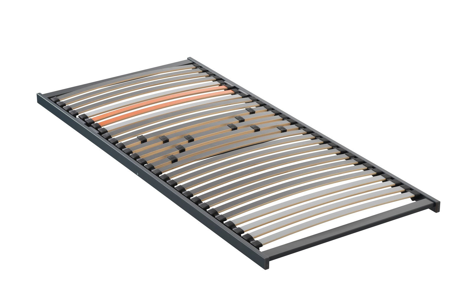 Dieter Knoll Federholzrahmen Basic S ASTI Federholzrahmen Basic S in schräger Perspektive, zeigt gebogene Holzlatten und ein stabiles Rahmendesign.