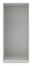 Hom´in Kleiderschrank Korpus UNIT Frontale Ansicht eines leeren, grauen Kleiderschrank-Korpus mit den Maßen 210x91 cm.
