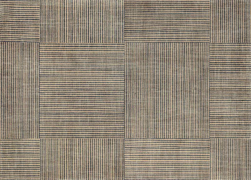 Fußmatte Canvas mit geometrischem Muster aus horizontalen und vertikalen Linien, Draufsicht